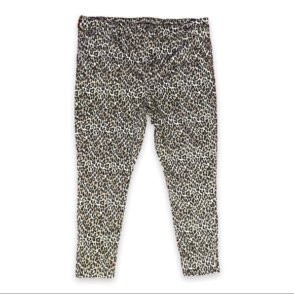 American Eagle Jegging Plus Size Next Level Stretch Leopard Denim Womens 24 - Picture 2 of 7